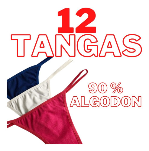 Imagen 2 de 8 de 12 Tangas De Algodón Ropa Interior Precio X Docena