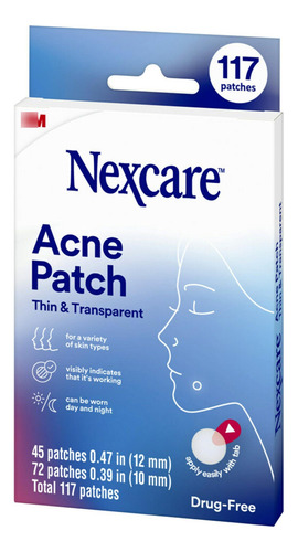 Parche Fino Para Acné Nexcare Modelo Hidrocoloide 10 Unidade