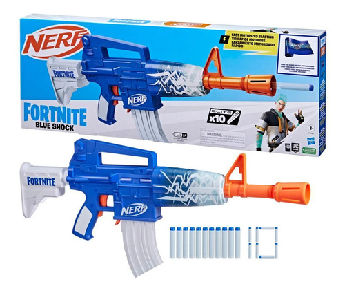 Pistola De Juguete Nerf F4108s21 - Diversión Asegurada Azul Y Blanco