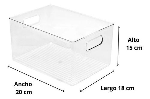 Caja Organizadora Multiuso De Plástico Grande Transparente