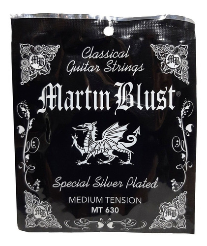 Encordado Guitarra Criolla Martin Blust Mt630 Medium Tension