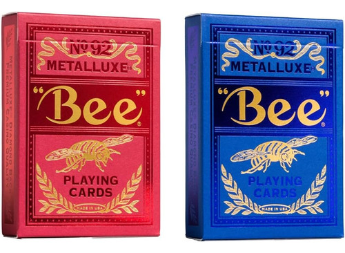 Bee Metalluxe - Paquete De Cartas De Juego De Cartas De Lujo