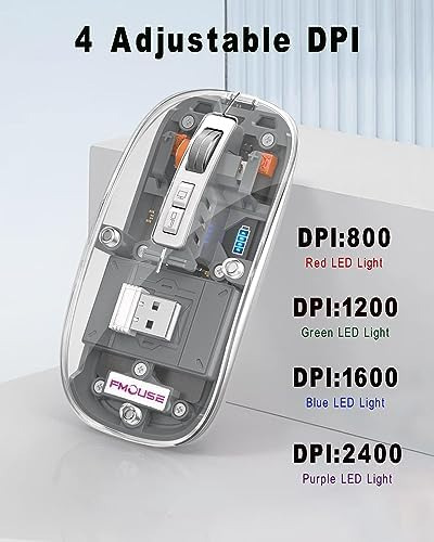 Ratón Bluetooth Inalámbrico De Modo 3 De Modo Svjefy, Ratón
