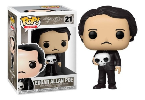 Funko Pop Edgar Allan Poe #21 With Skull