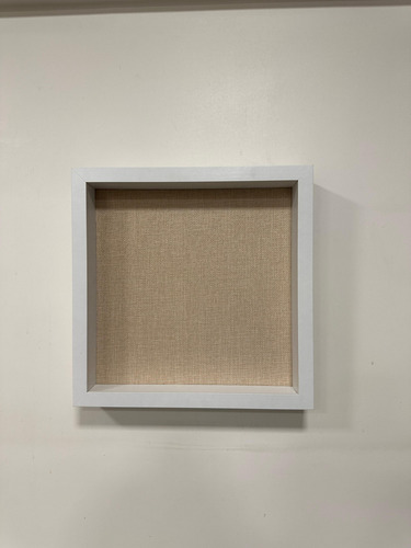 Portarretratos Marco 5cm Profundidad 30x30cm Madera Acrilico Color Blanco Shadow