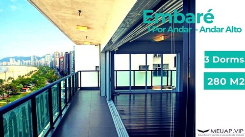 Imagem 1 de 20 de Apartamento Frente Mar Para Venda Em Santos - Em1368 - 34742962