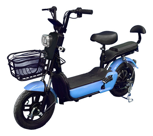 Bicimoto Electrica De Bateria Con Canasta Dos Pasajeros 60km