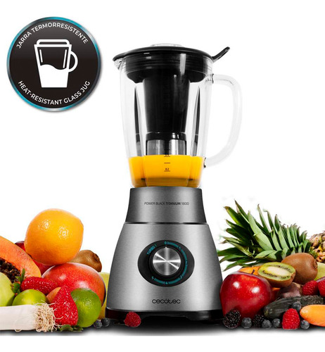 Cecotec Licuadora Power Black Titanium 2500max Plateado