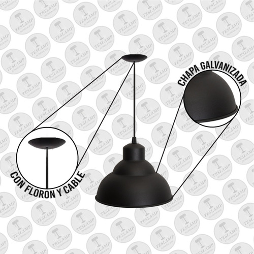 Pack X3 Lampara Colgante Galponera Vintage Industrial