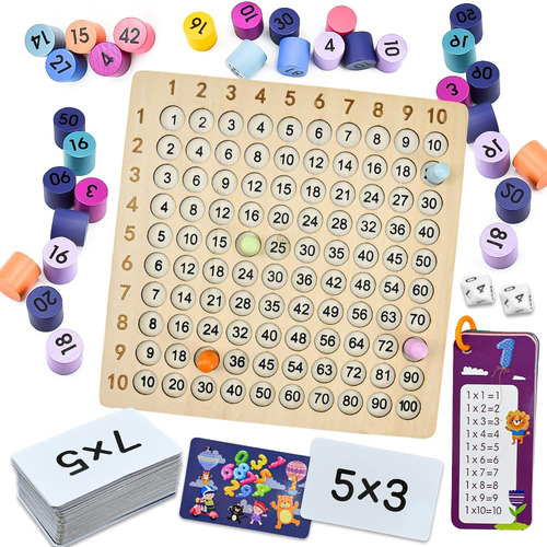 Juego De Mesa De Multiplicación Montessori De Madera: Math E