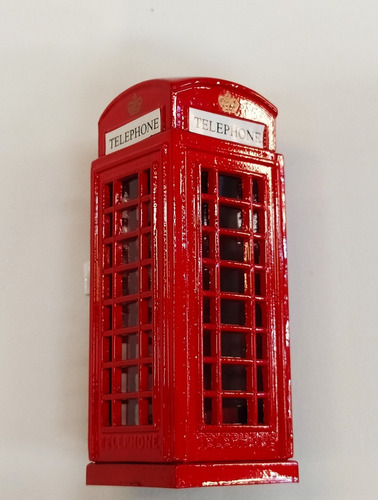 Vintage cabina telefónica británica en miniatura londres auto schluesselanhaenger SC m1h9