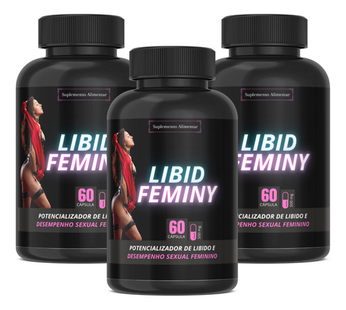 Kit 2 Unidades Libid Feminy - Suplemento Feminino Sem Sabor