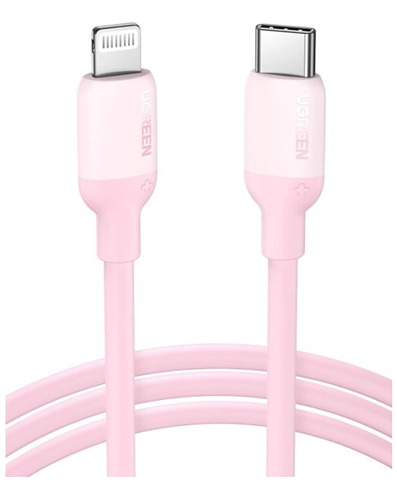 Cable Mfi Usb-c A Lightning Ugreen Rosado De 1 Metro