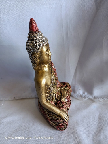 Buda Tibetano Mudra Yoga Porta Incienso Krishna Mini Resina