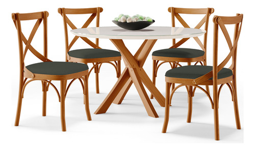 Kit 8 Cadeiras Sala Jantar Living Estofada Ávila Linho Verde