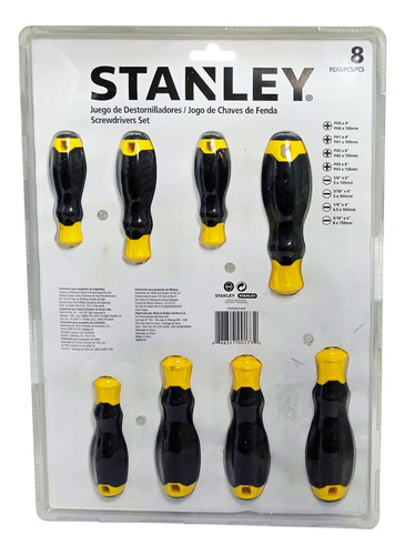 Juego De Destornilladores De 8pcs Stmt66675-840 Stanley