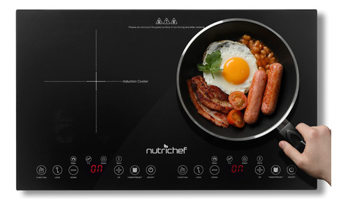 Placa De Coccin De Doble Induccin, Porttil De 120 V De Cermi