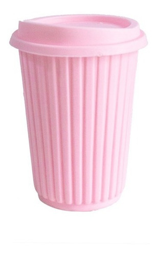 Imagen 4 de 8 de 50 Vasos Rallado Tapa Térmico Pastel 270ml Bpa Free