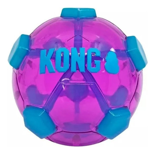 Juguete Pelota Para Perros Kong Wrapz Sport Soccer Ball LG Color Violeta