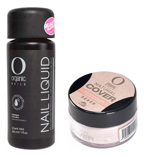 Kit Organic Nails Con Polvo Cover 14gr Y Monomero 30ml