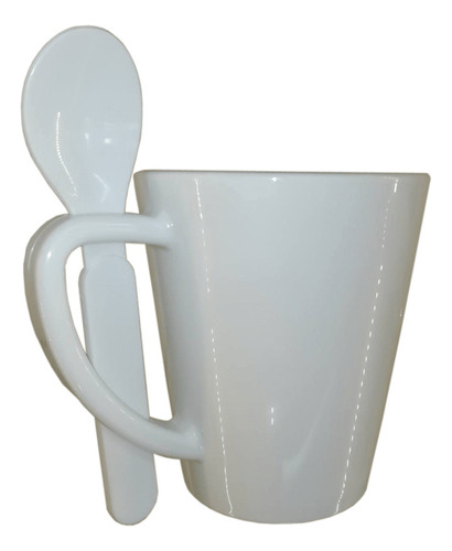 Taza Polimero Conica Con Cuchara Sublimable Polymer-mug