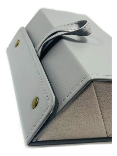 Estojo Organizador Portátil P/ 3 Oculos De Sol Viagem Cor Cinza