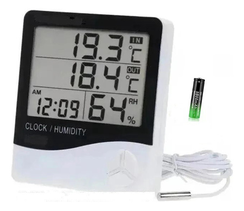 Termômetro Com Higrômetro Máxima E Mínima Data Hora Digital