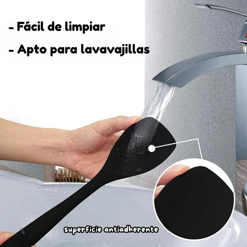 Set 2 Cucharas Ensaladeras Silicona Cocina Antiadherentes