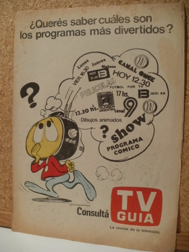 Recorte Clipping Publicidad Revista Tv Guia 1970 X Caballito