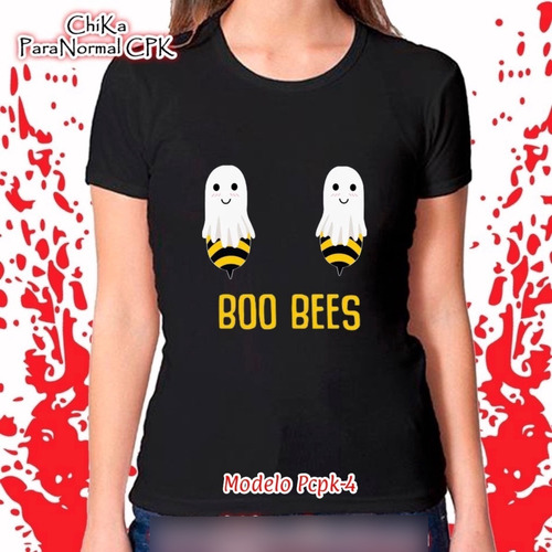 Playera Abejas Disfrazadas De Fantasmas Boo Bees Halloween