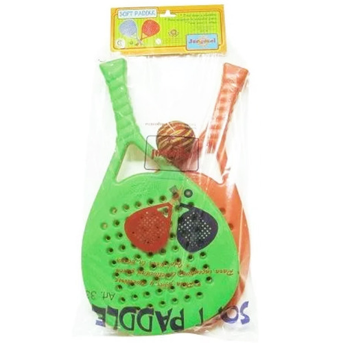 Paletas Paddle Infantil Familiar X2 + Pelota Juegosol +3 Año