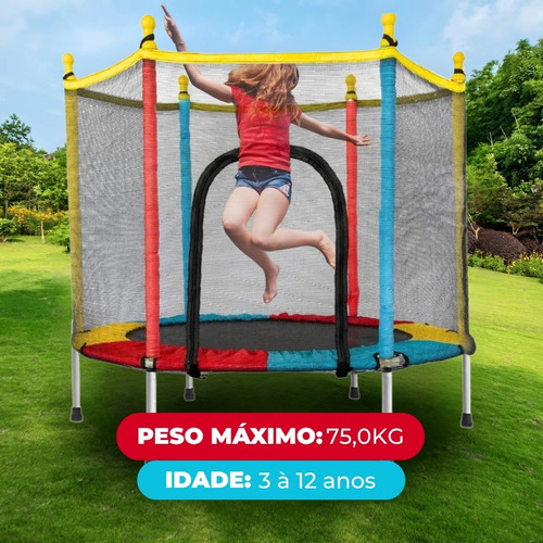Cama Elastica Jump Brinca Luca 75kg Brinquedo Pula A Pula