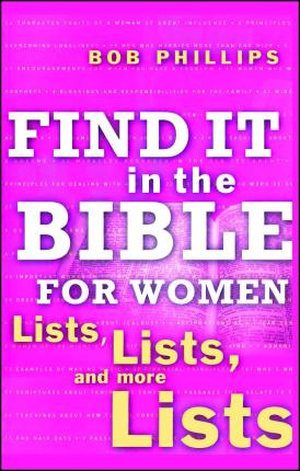 Libro Find It In The Bible For Women - Bob Phillips