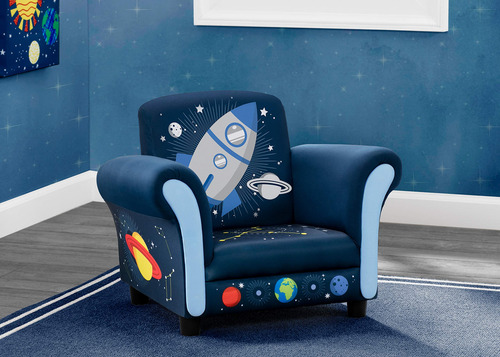 Silla Tapizada Para Niños Space Adventures Color Azul