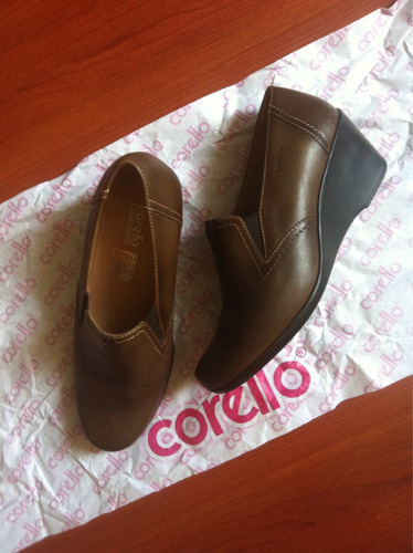 Corello Zapatos Cuña Marrón Talla 36