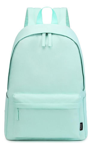 Mochila Unisex Ligera Y Casual Para La Escuelasólido-menta