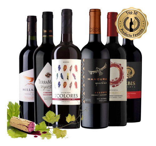 6 Vinos Mix Reserva Cabernet Sauvignon