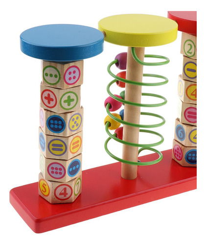 Rack De Madera Computacional Verticle Puzzle Abacus Niños