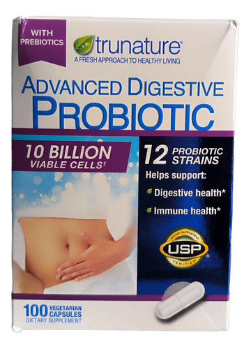 Probiótico Digestivo Avanzado Trunature 100 Cápsulas Import