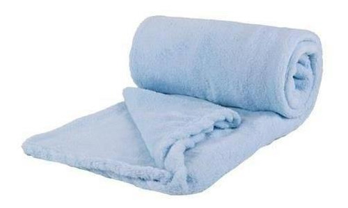 Imagem 2 de 5 de Manta Confort Baby Macio Lisa Azul Bebê Hazime 90cmx110cm