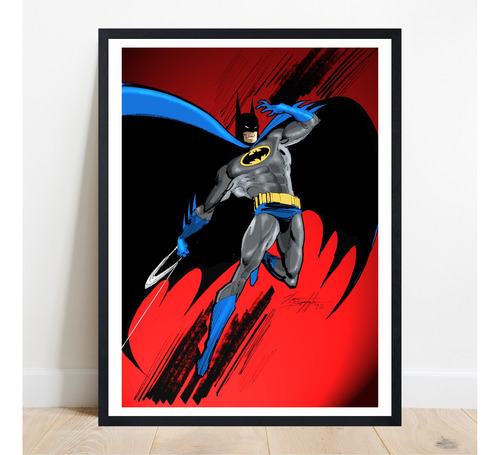 Cuadro Decorativo Batman Norm Breyfogle Sketch Comic Negro Negro