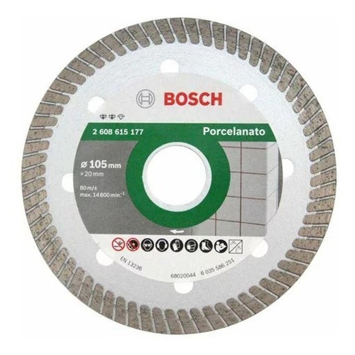 Disco Diamantado Turbo 105mm Para Porcelanato Bosch