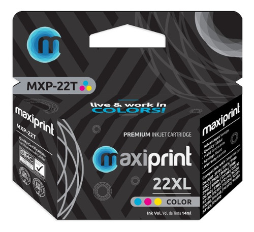 Cartucho De Tinta Compatible Hp 22 Xl Color C9352c