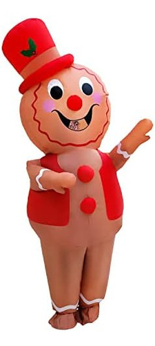 Zyj-awasa Disfraz De Hombre De Pan De Jengibre Inflable De