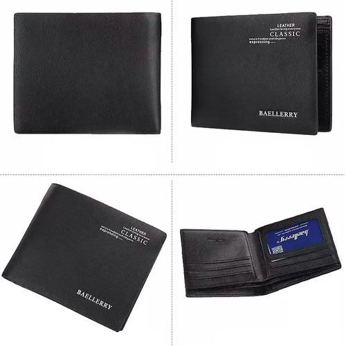 Imagen 5 de 6 de Billetera Para Hombre Baellery Elegante Slim