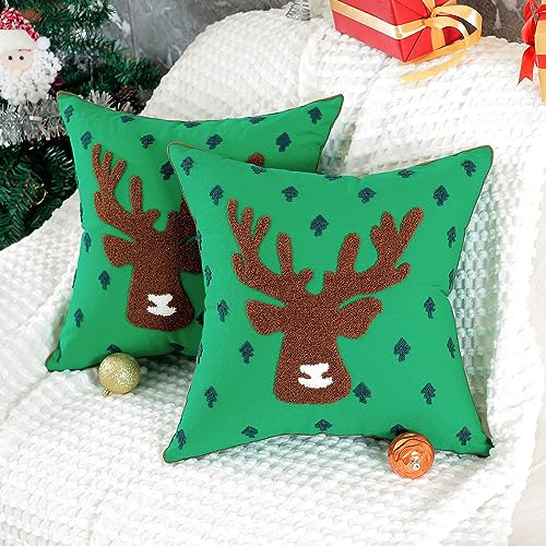 Cubierta De Almohada De Navidad, Conjunto De 2, Bordado...