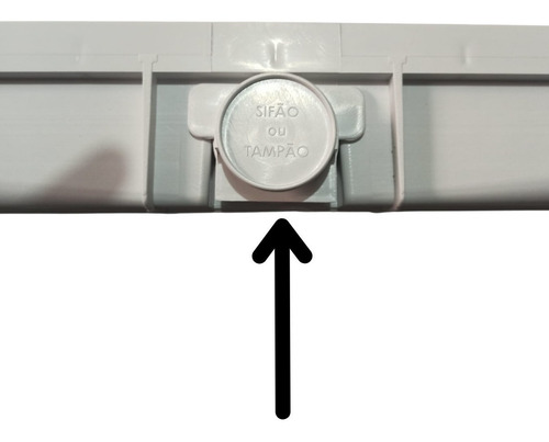 Ralo Banheiro Linear Oculto 6x50 Invisível Sifonado Piso Cor Branco