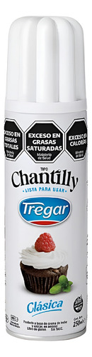 Crema Chantilly Clásica Spray Tregar Sin Tacc X 250 Ml