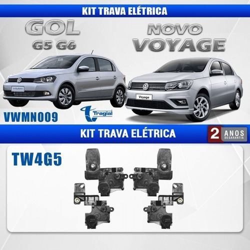Kit Trava Elétrica Tragial Tw4g5 Mn Gol Voyage G5 G6 4portas