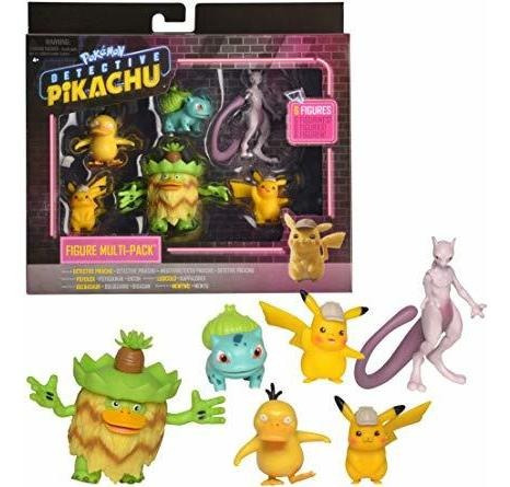 El Detective Pokémon Pikachu Batalla Figura 6 Piezas Multi-p